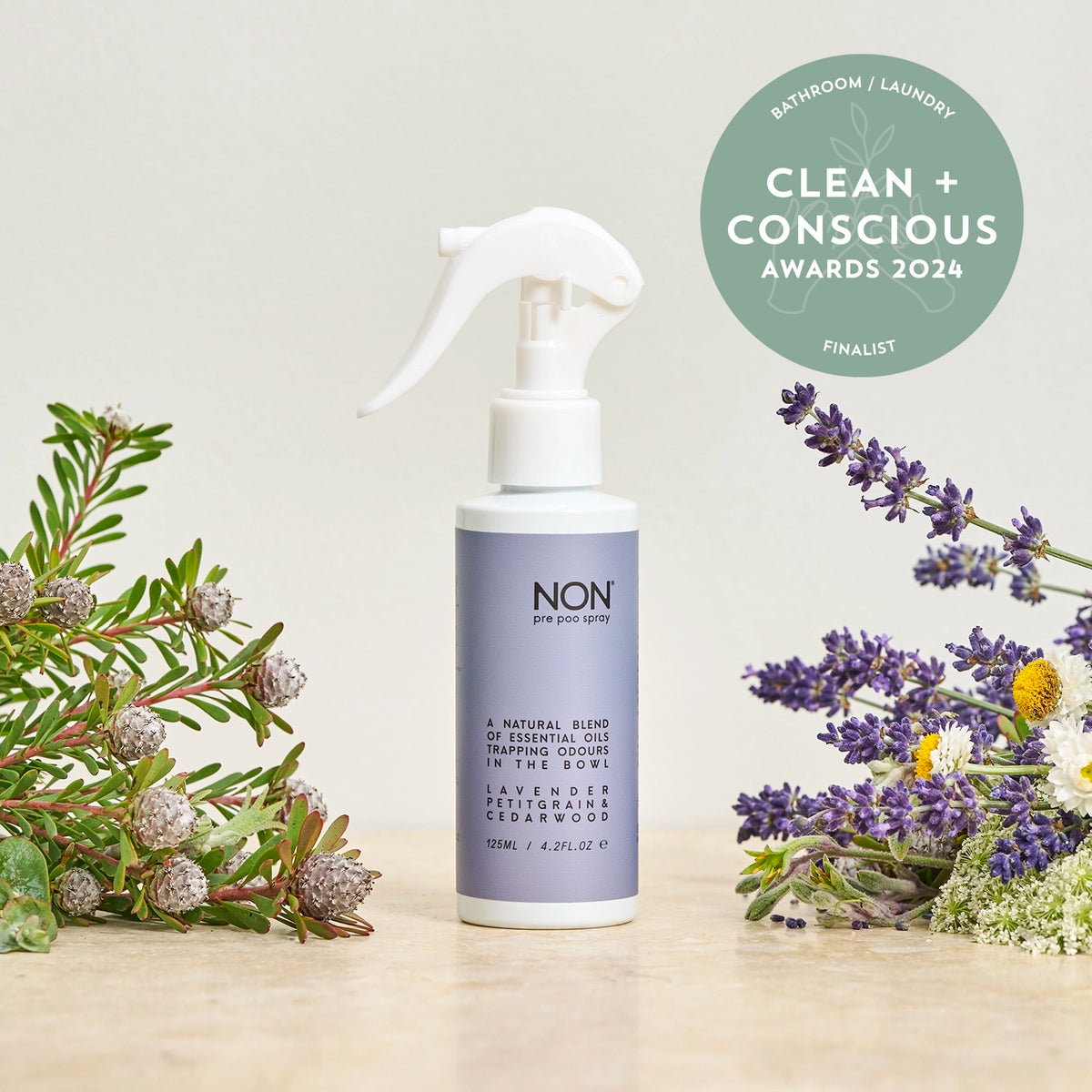 pre poo toilet spray / 125ml / lavender, petitgrain & cedarwood