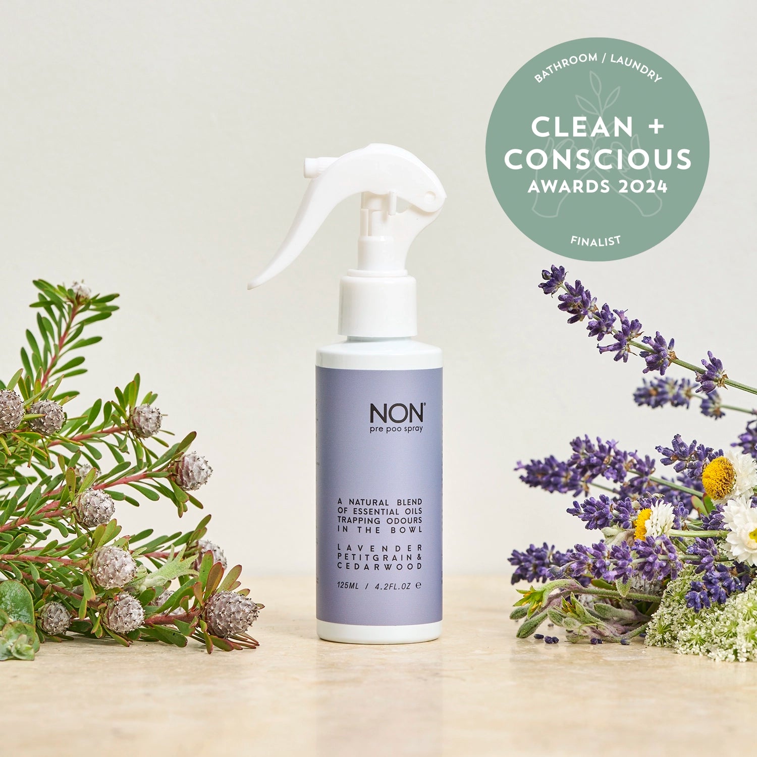 pre poo toilet spray / 125ml / lavender, petitgrain & cedarwood