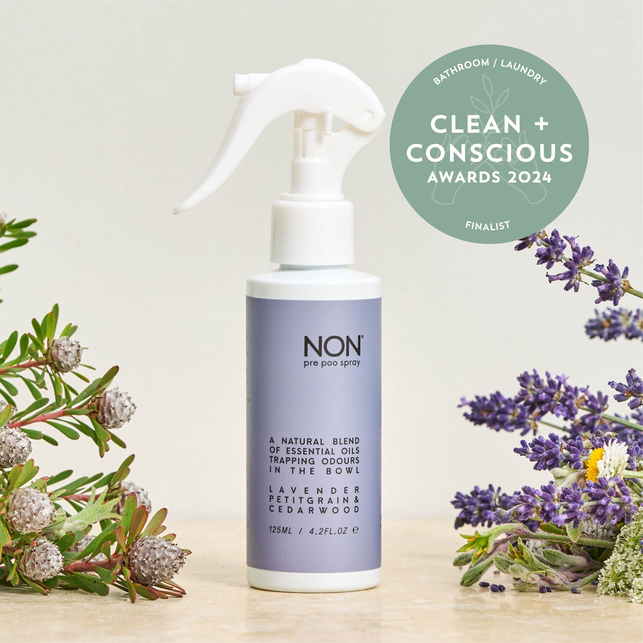 pre poo toilet spray / 125ml / lavender, petitgrain & cedarwood